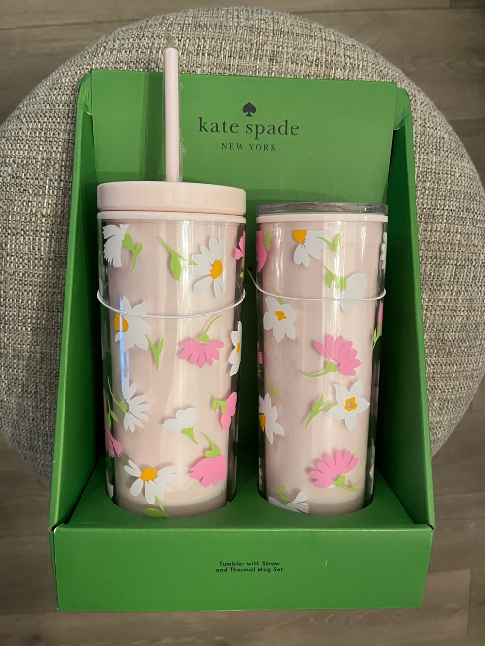 NWT Kate Spade Tumbler Bundle with Floral Waltz Pattern $45 Retail